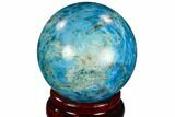 Bright Blue Apatite Sphere - Madagascar #121808-1